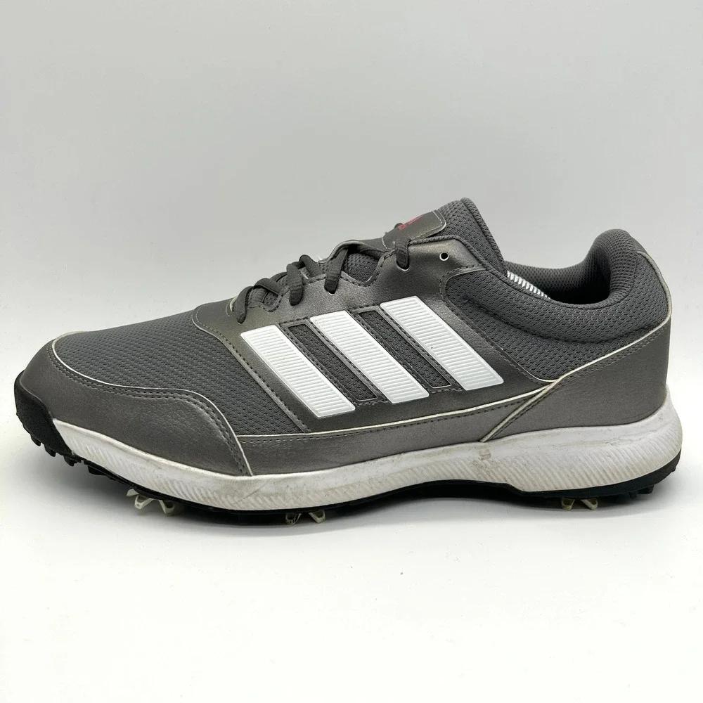 Adidas Tech Response 2.0 Golf Shoes Men 13 Grey Spiked EE9420 Lightweight Spikes